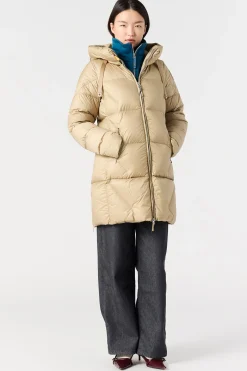 Parajumpers Donsjassen-JANET - DONSJACK MET CAPUCHON OLIVE GREY