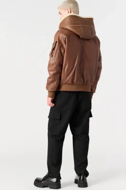 Parajumpers Bomberjacken|Jasjes-JULIUS SPECIAL - LEREN BOMBERJACK CLAY