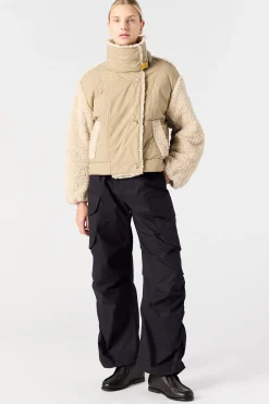 Parajumpers Jasjes-KAEDE - BOMBERJACK VAN KRULLEND FLEECE SUNKISSED-MOONBEAM-CHATEAU