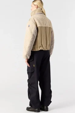 Parajumpers Jasjes-KAEDE - BOMBERJACK VAN KRULLEND FLEECE SUNKISSED-MOONBEAM-CHATEAU