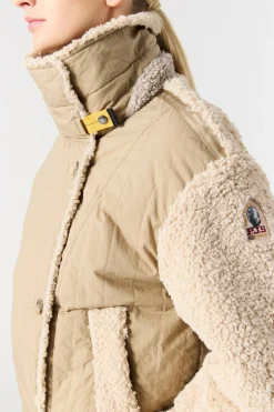 Parajumpers Jasjes-KAEDE - BOMBERJACK VAN KRULLEND FLEECE SUNKISSED-MOONBEAM-CHATEAU