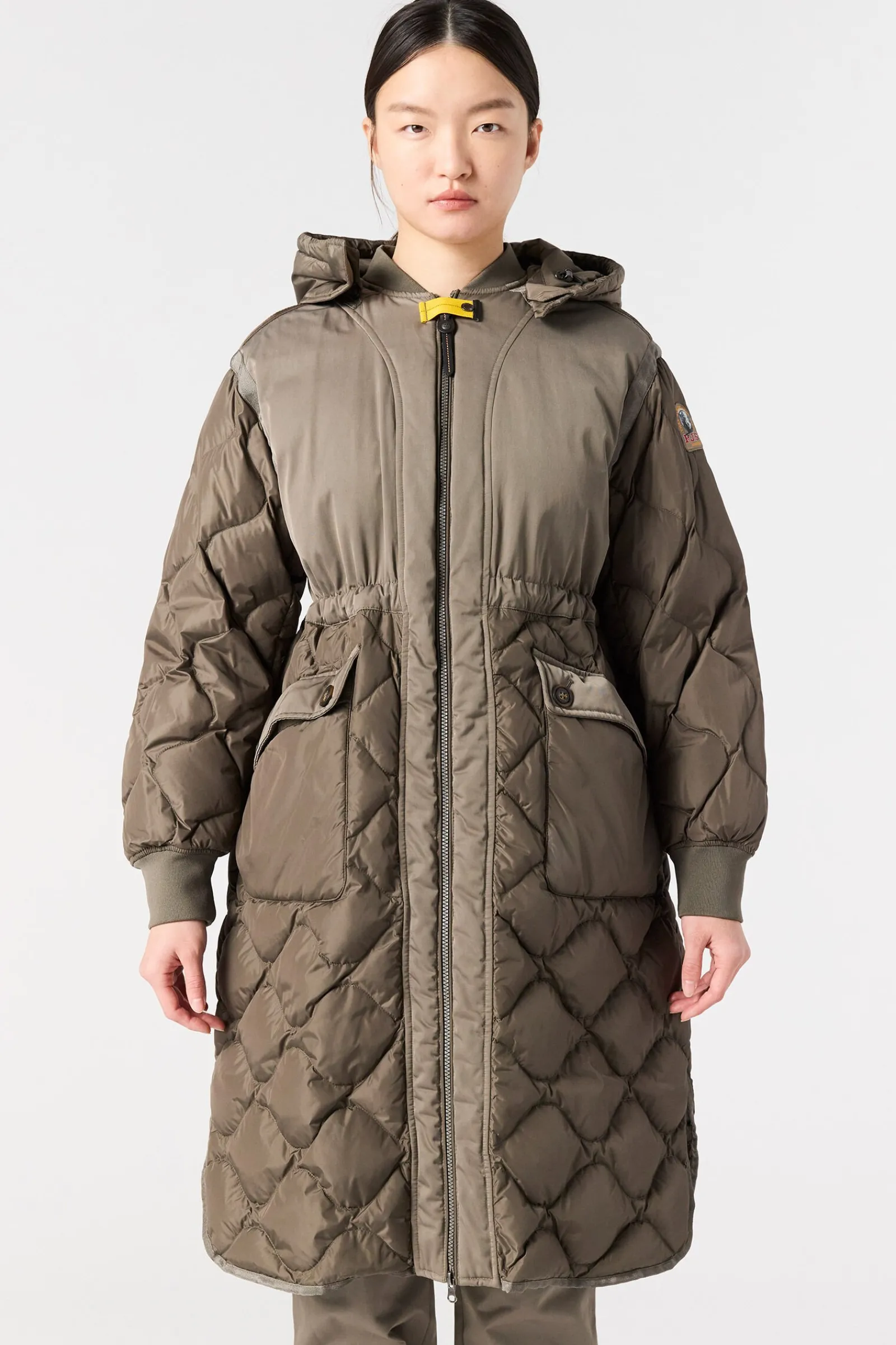 Parajumpers Donsjassen|Parka-KAGURA - LANGE DONSJAS OLIVE GREY