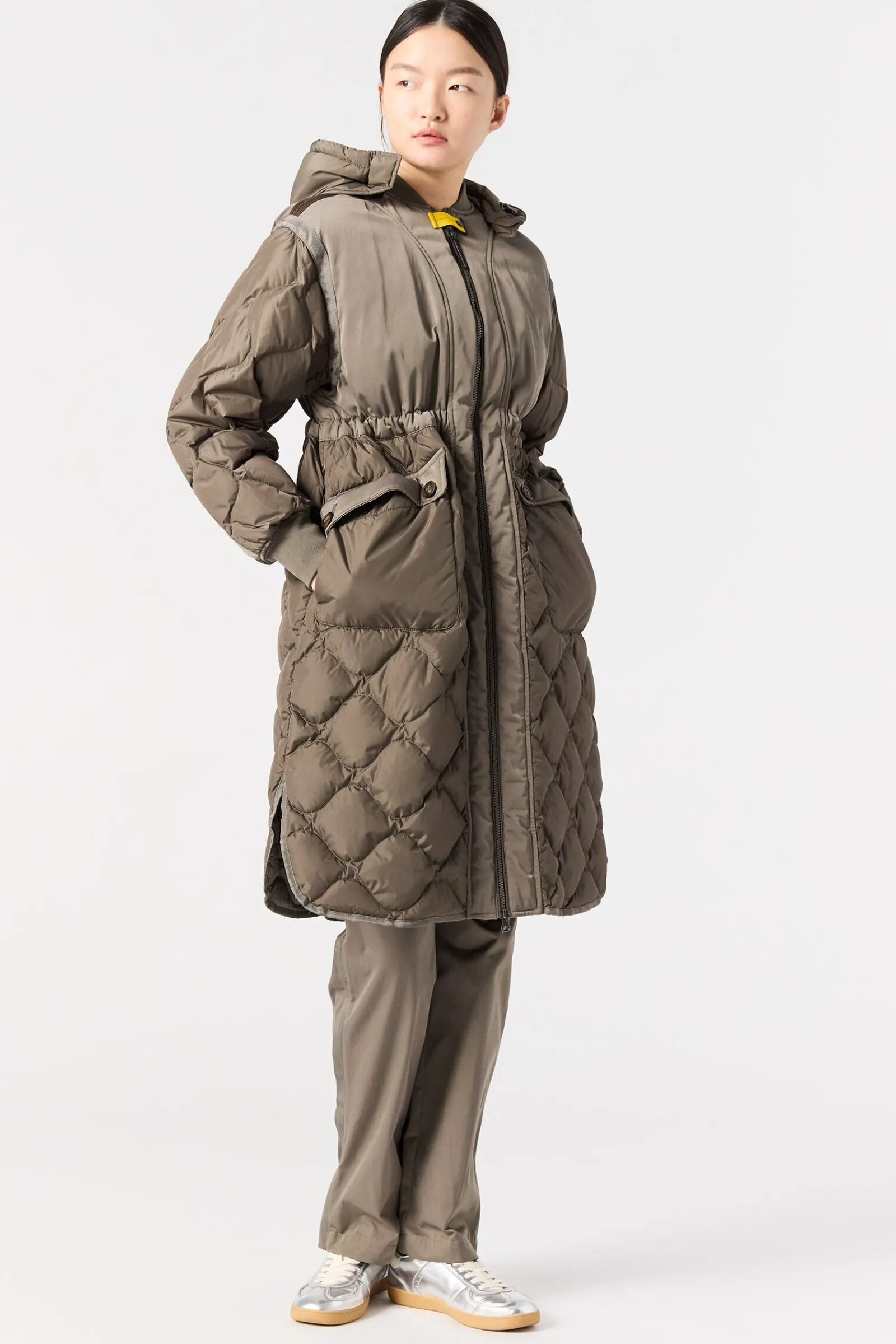 Parajumpers Donsjassen|Parka-KAGURA - LANGE DONSJAS OLIVE GREY