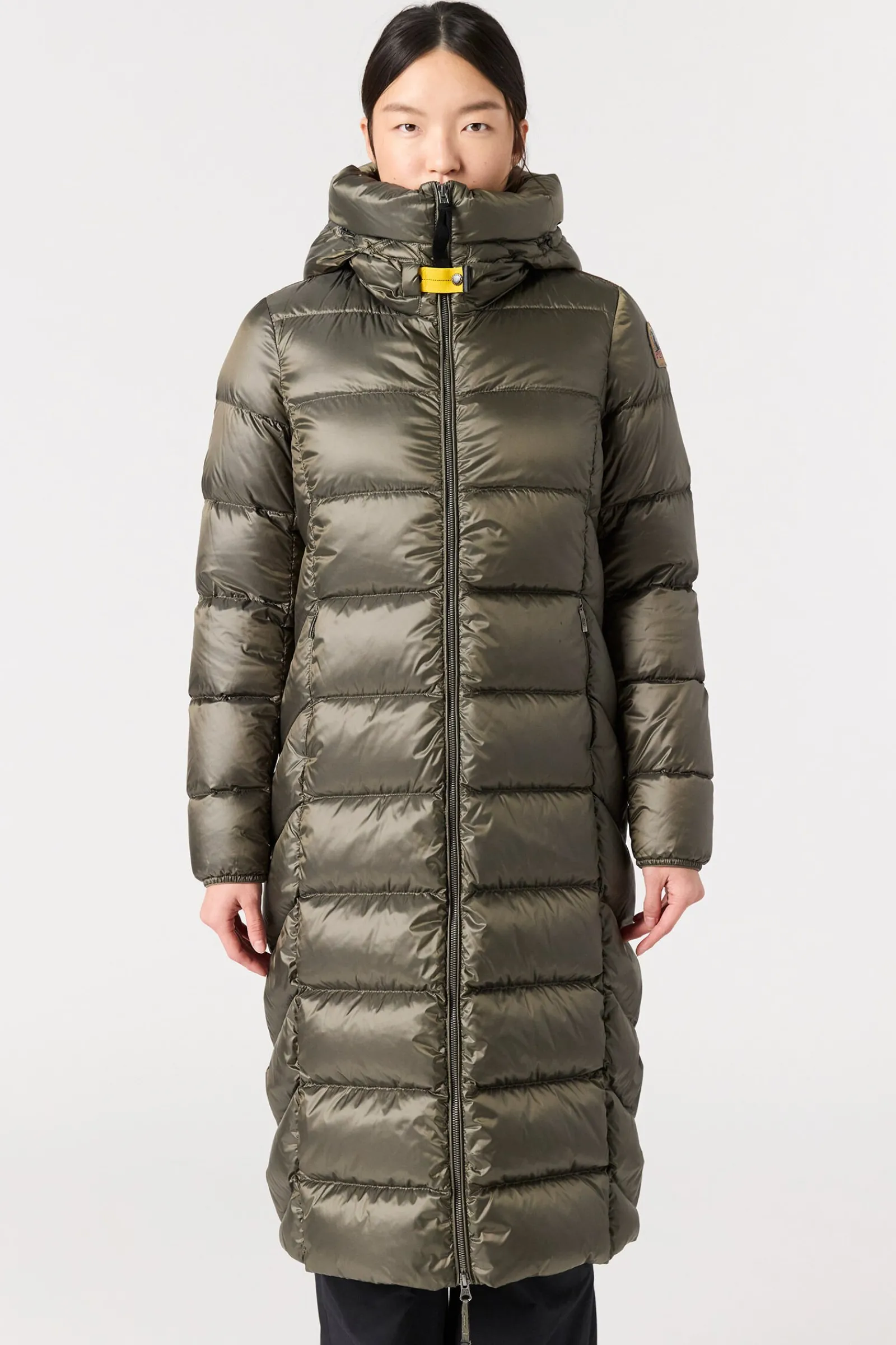 Parajumpers Donsjassen-LEAH - DONSJACK MET CAPUCHON OLIVE GREY