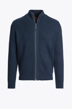 Parajumpers Tricot-MANNY - VEST MET VOLLEDIGE RITS BLUE NAVY