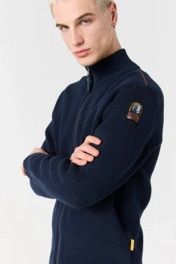 Parajumpers Tricot-MANNY - VEST MET VOLLEDIGE RITS BLUE NAVY