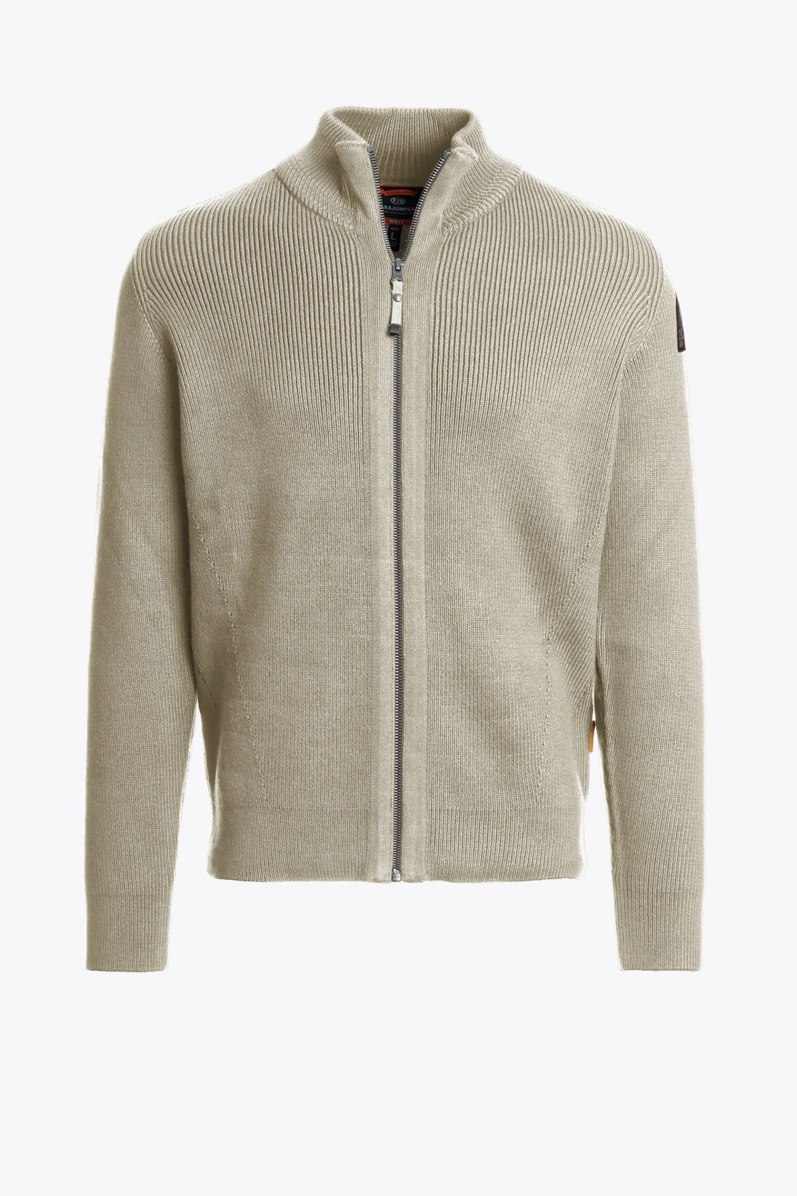 Parajumpers Tricot-MANNY - VEST MET VOLLEDIGE RITS BONE