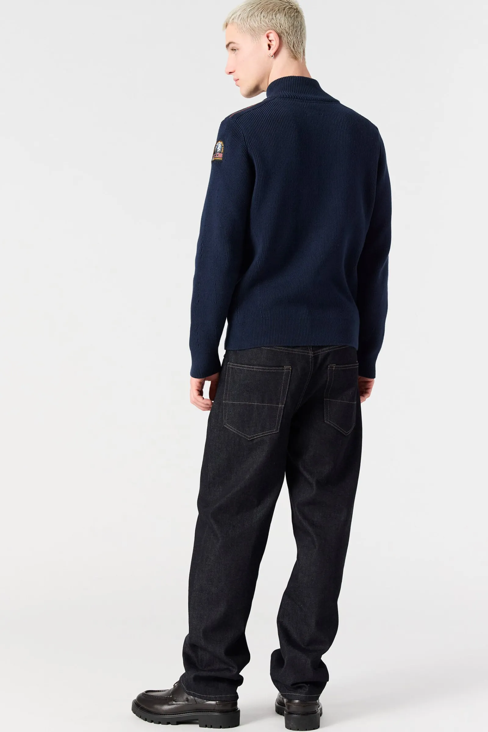 Parajumpers Tricot-MANNY - VEST MET VOLLEDIGE RITS BONE