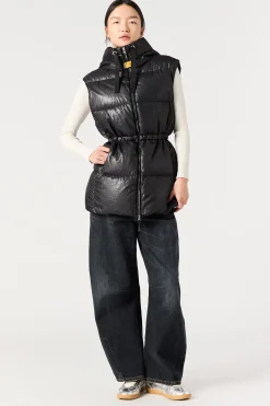 Parajumpers Gilets|Donsjassen-MICOL - GILET MET CAPUCHON BLACK