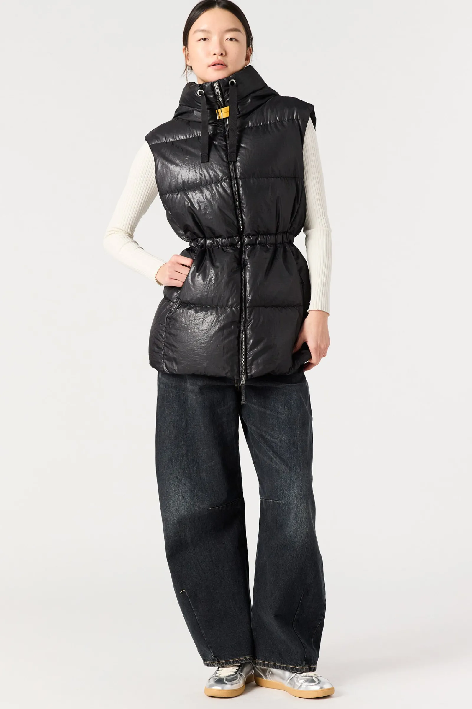 Parajumpers Gilets|Donsjassen-MICOL - GILET MET CAPUCHON BLACK