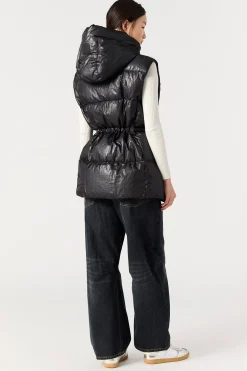 Parajumpers Gilets|Donsjassen-MICOL - GILET MET CAPUCHON BLACK