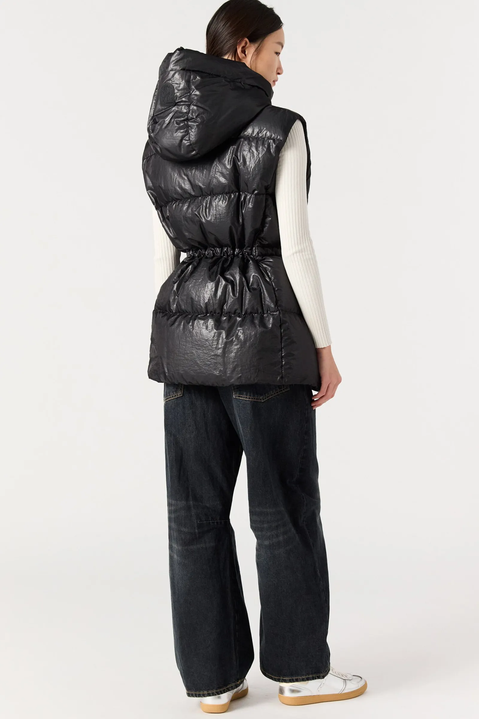 Parajumpers Gilets|Donsjassen-MICOL - GILET MET CAPUCHON BLACK