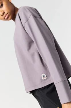 Parajumpers Tops & T-Shirts-MIDGE - T-SHIRT MET LANGE MOUWEN RABBIT GREY