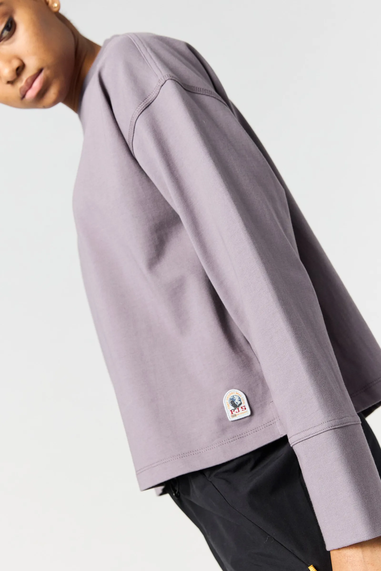 Parajumpers Tops & T-Shirts-MIDGE - T-SHIRT MET LANGE MOUWEN RABBIT GREY