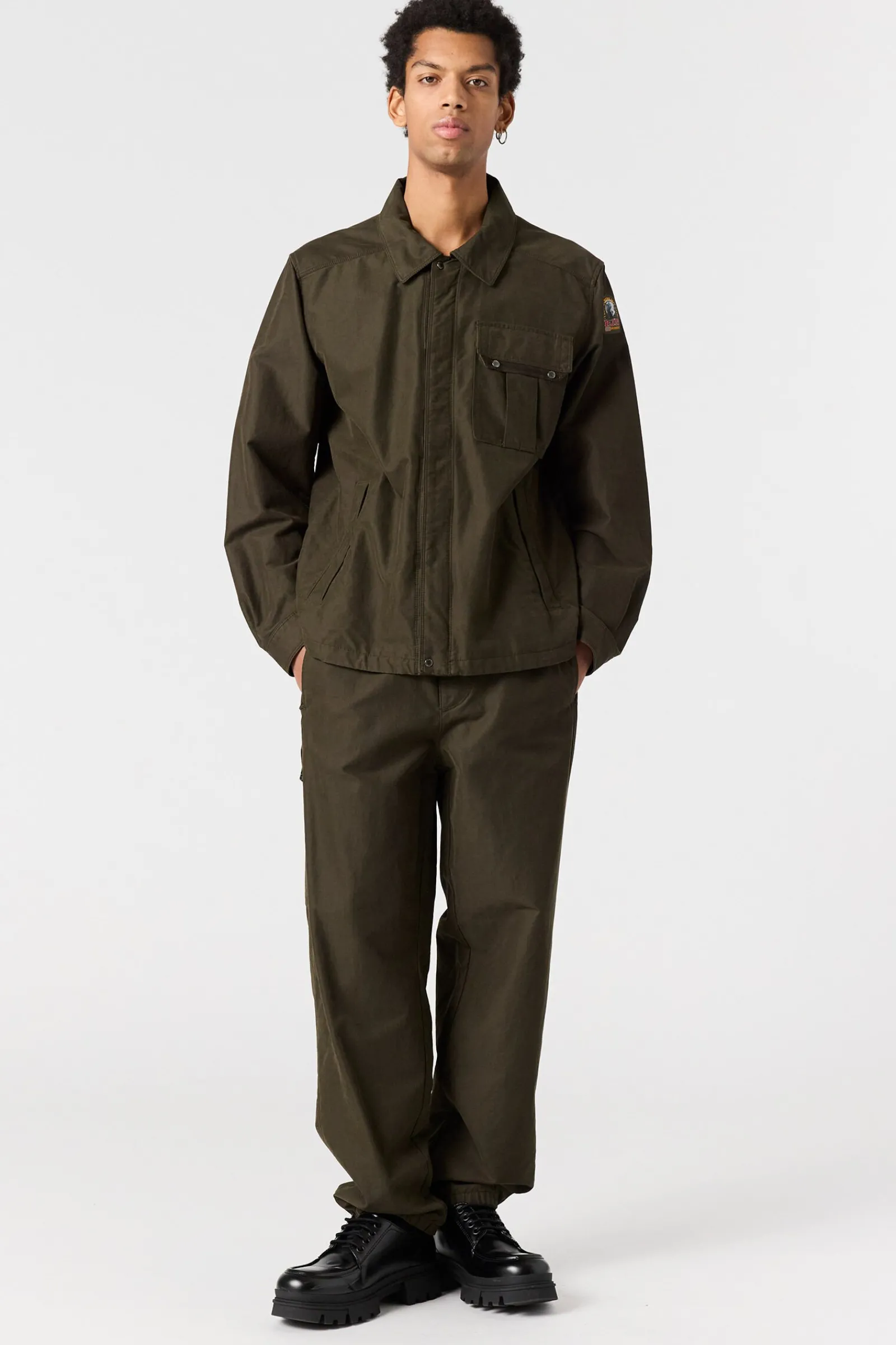 Parajumpers Overhemden-MIURA - OVERSHIRT DEEP MOSS