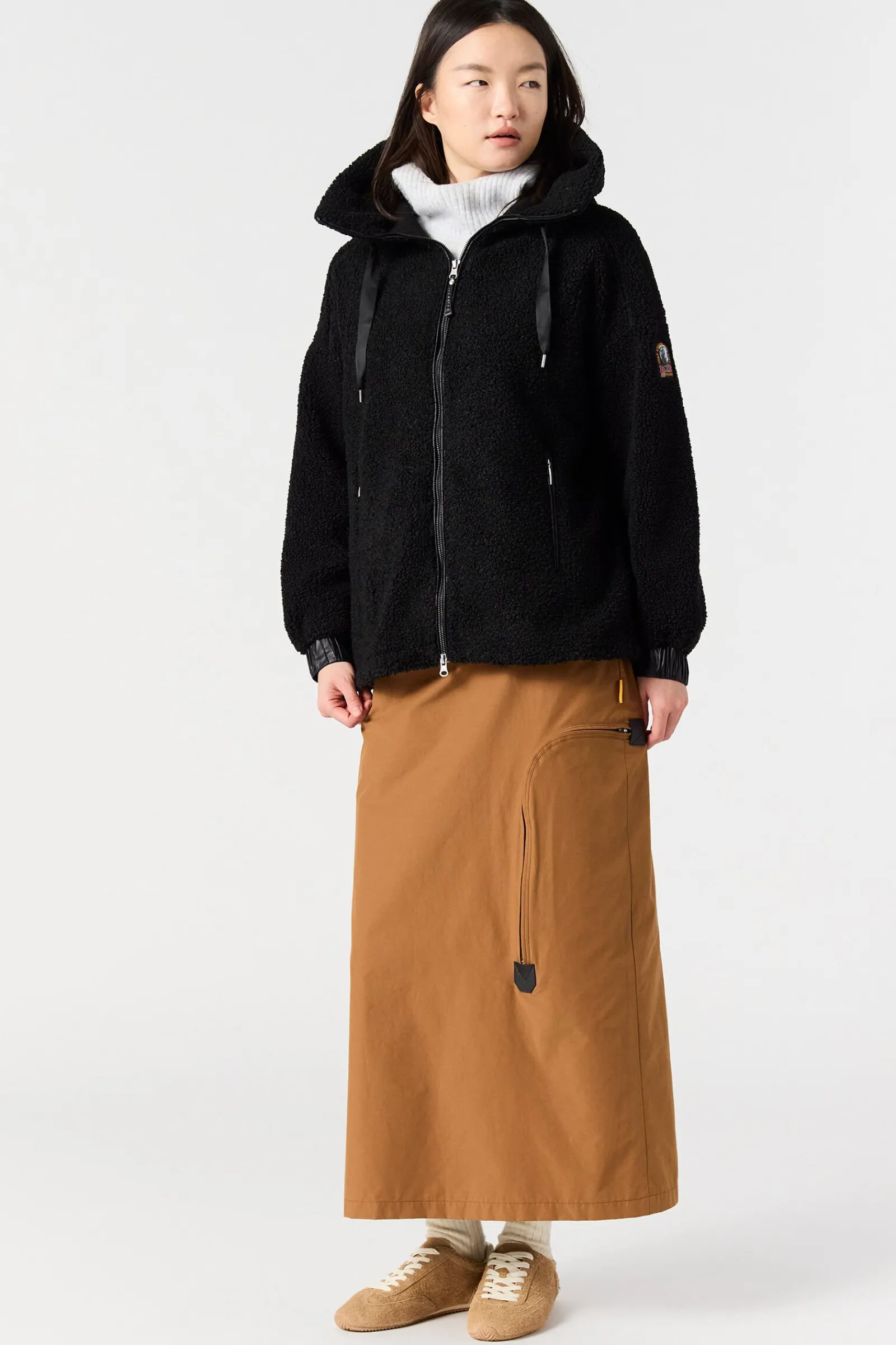Parajumpers Sweaters-NOELLE - SWEATER MET VOLLEDIGE RITS MOONBEAM