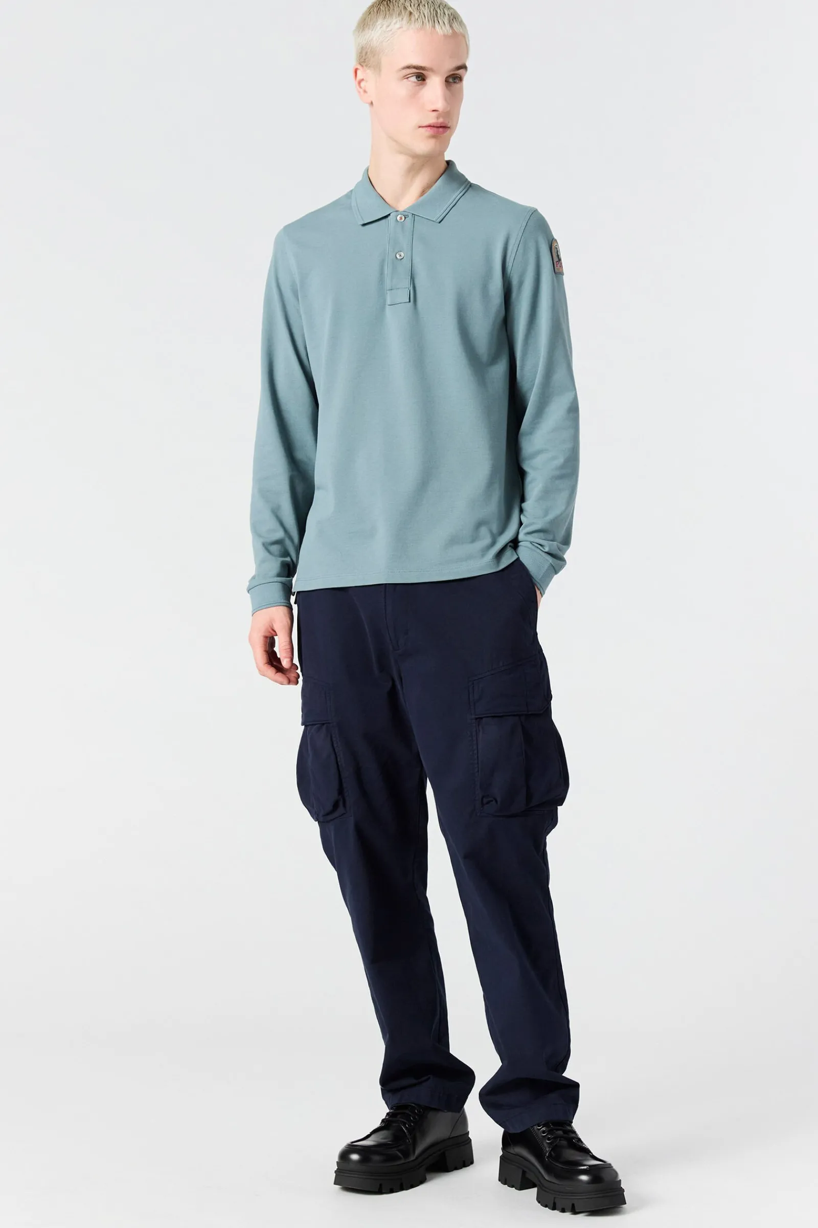 Parajumpers Polos En T-Shirts-OBERON - POLO MET LANGE MOUWEN BLACK