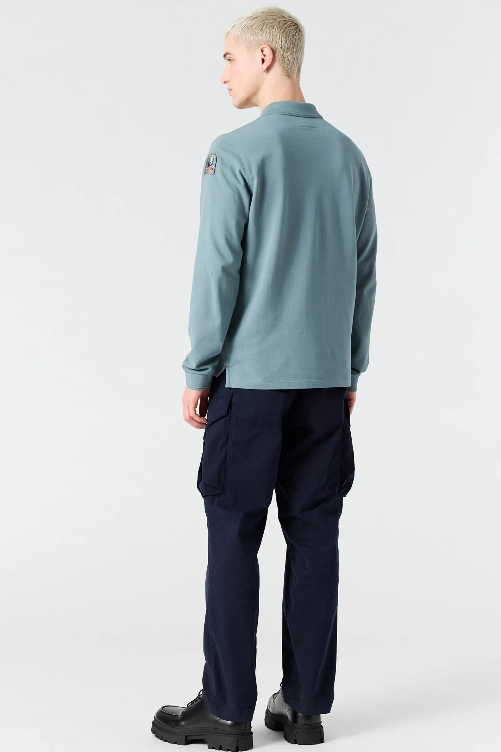 Parajumpers Polos En T-Shirts-OBERON - POLO MET LANGE MOUWEN PURITAN GREY