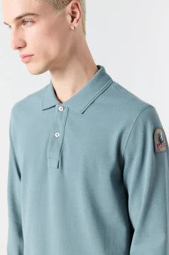 Parajumpers Polos En T-Shirts-OBERON - POLO MET LANGE MOUWEN PURITAN GREY