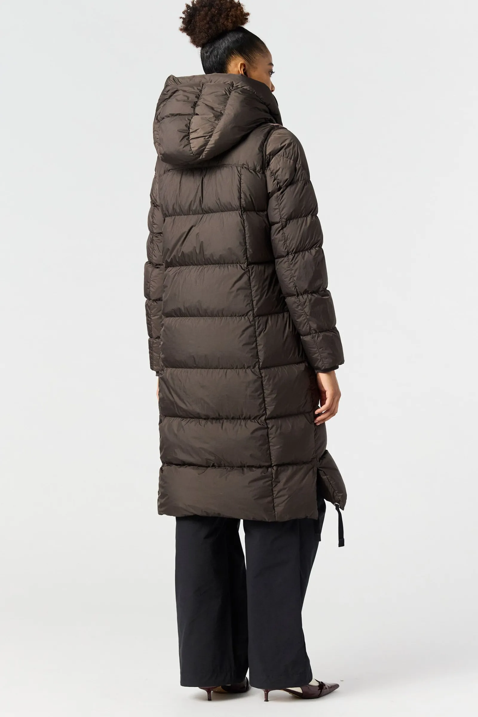 Parajumpers Donsjassen|Jasjes-PANDA - LANGE DONSJAS EARTH BROWN