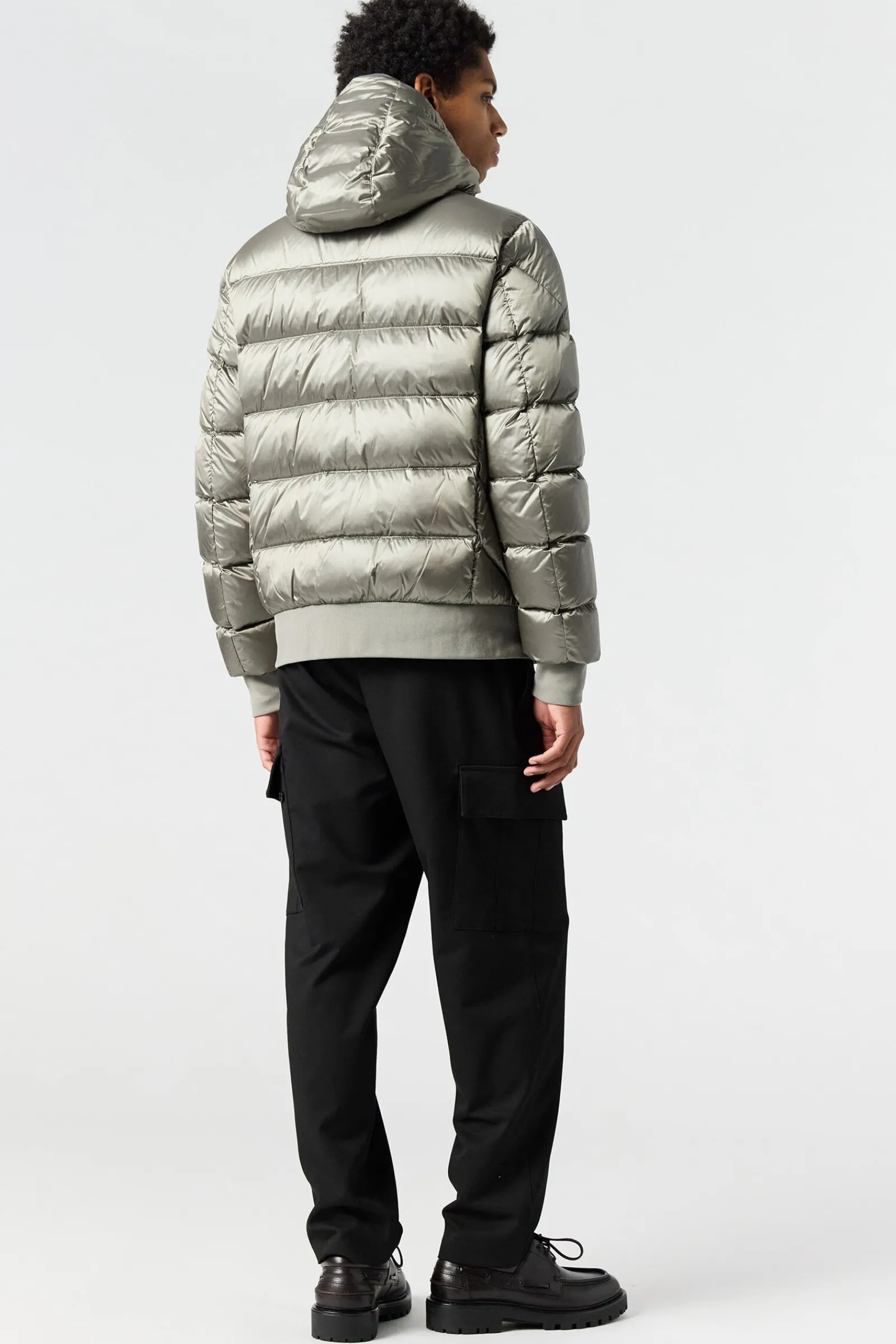 Parajumpers Bomberjacken|Donsjassen-PHARRELL - BOMBERJACK MET CAPUCHON PURITAN GREY
