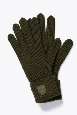Parajumpers Handschoenen|Handschoenen-PLAIN - HANDSCHOENEN VAN MERINOWOL DEEP MOSS