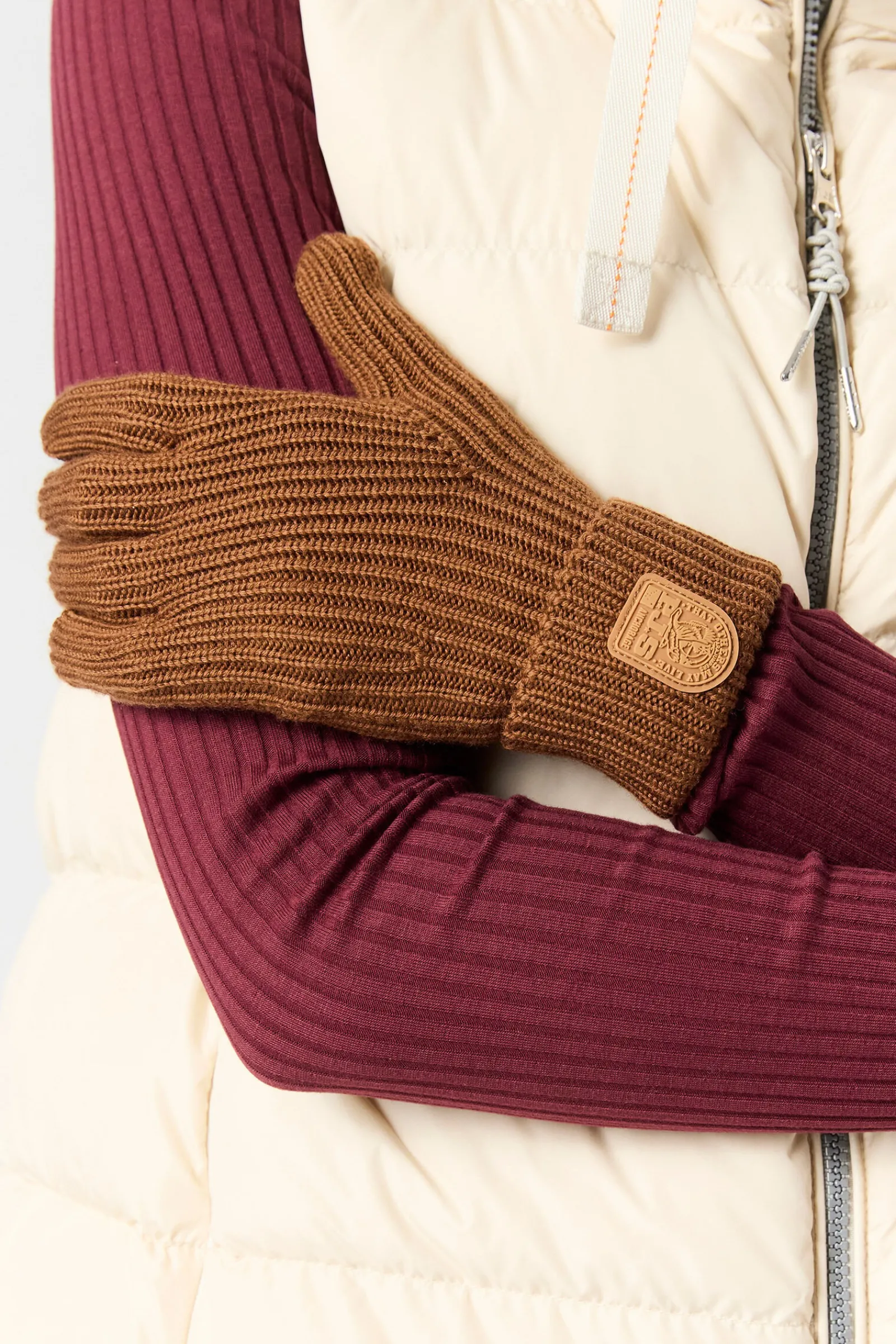 Parajumpers Handschoenen|Handschoenen-PLAIN - HANDSCHOENEN VAN MERINOWOL ALMOND