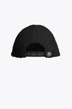 Parajumpers Petten|Petten-POWER - HONKBALPET VAN KRULLENDE FLEECE BLACK