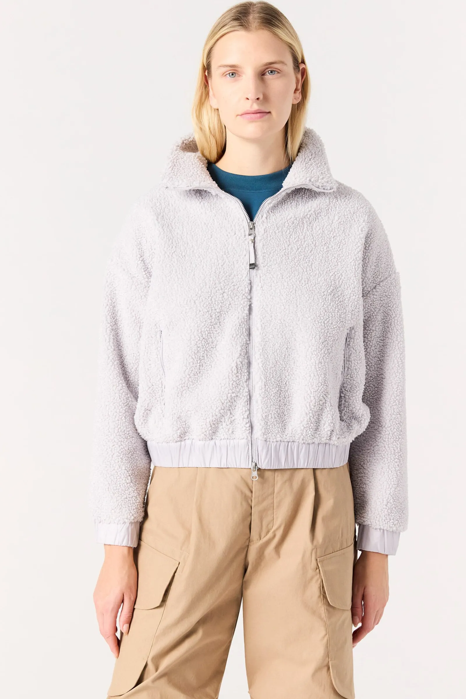 Parajumpers Sweaters-SORI - SWEATER MET VOLLEDIGE RITS MOONBEAM