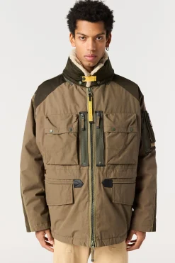Parajumpers Donsjassen|Jasjes-SWORD B. - FIELD JACKET EARTH-DEEP MOSS
