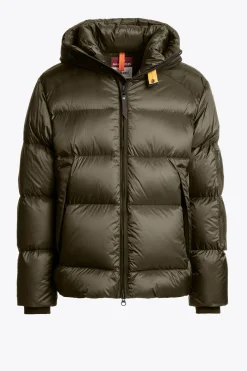 Parajumpers Donsjassen|Jasjes-TYRIK - JACK MET CAPUCHON OLIVE GREY