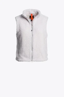 Parajumpers Gilets|Sweaters-VENUS - GILET MET VOLLEDIGE RITS PEARL GREY