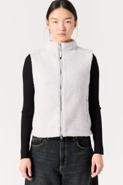 Parajumpers Gilets|Sweaters-VENUS - GILET MET VOLLEDIGE RITS PEARL GREY