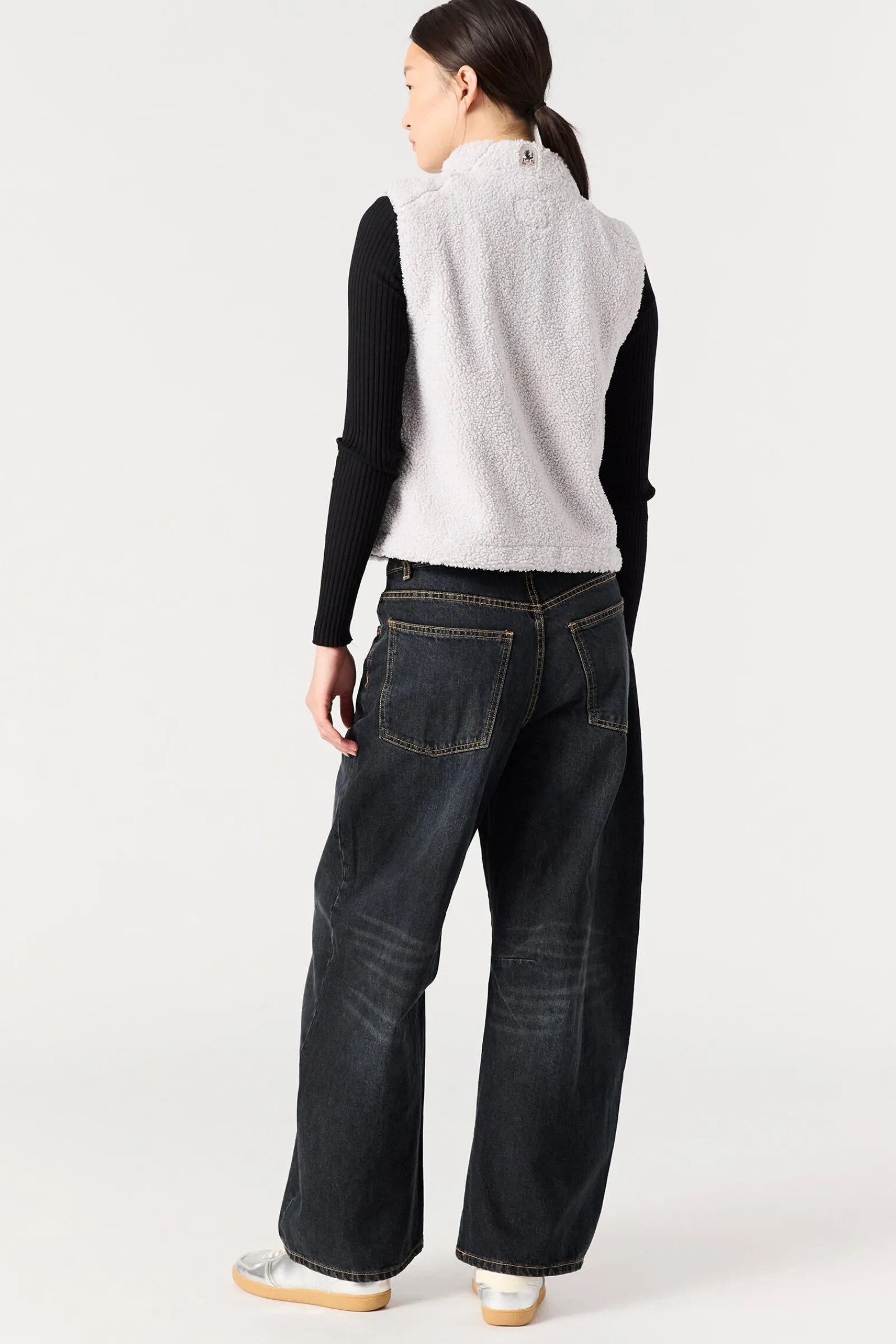 Parajumpers Gilets|Sweaters-VENUS - GILET MET VOLLEDIGE RITS PEARL GREY