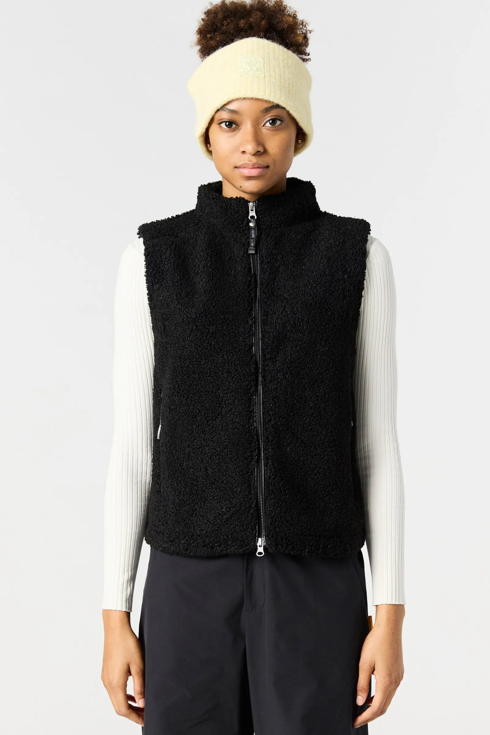 Parajumpers Gilets|Sweaters-VENUS - GILET MET VOLLEDIGE RITS BLACK