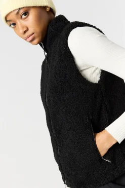 Parajumpers Gilets|Sweaters-VENUS - GILET MET VOLLEDIGE RITS BLACK