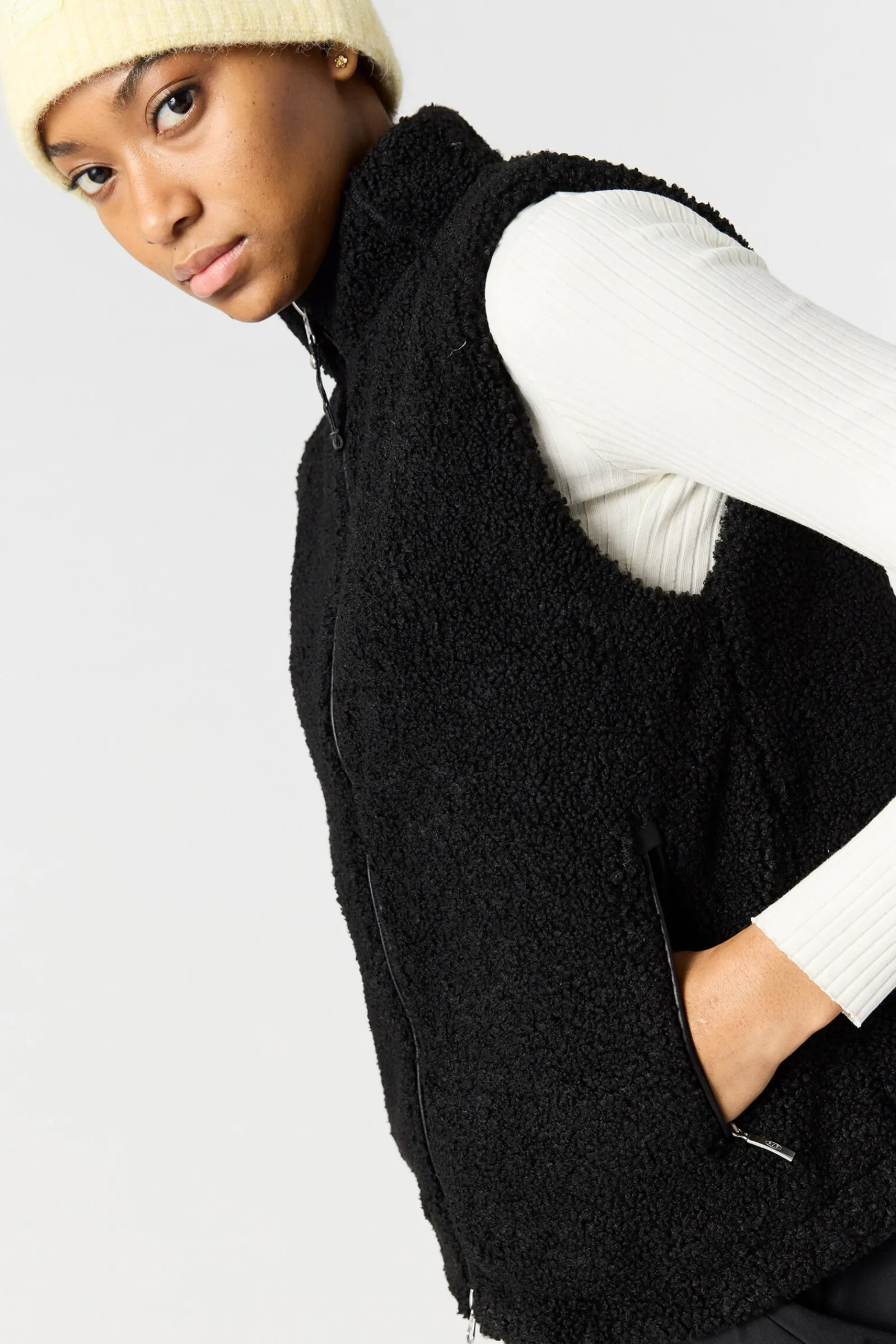 Parajumpers Gilets|Sweaters-VENUS - GILET MET VOLLEDIGE RITS BLACK