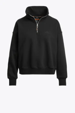 Parajumpers Sweaters-ZENDAYA - SWEATER MET HALVE RITS BLACK