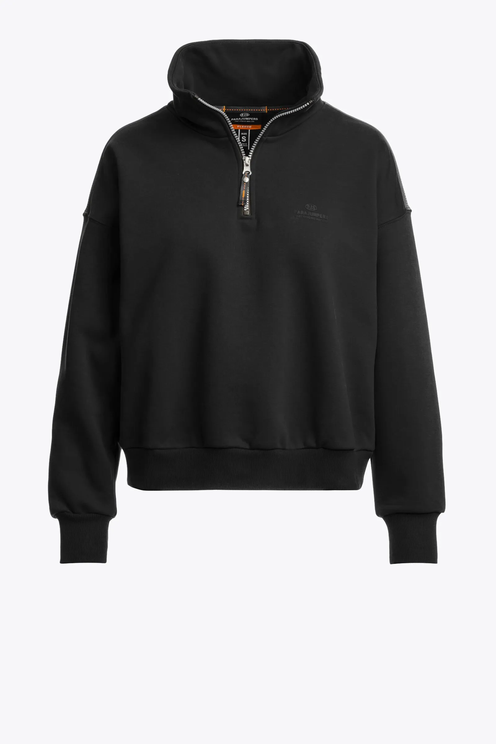 Parajumpers Sweaters-ZENDAYA - SWEATER MET HALVE RITS BLACK