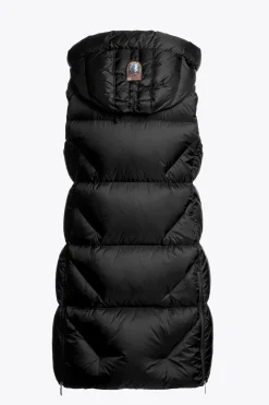 Parajumpers Gilets|Donsjassen-ZULY - GILET MET CAPUCHON BLACK