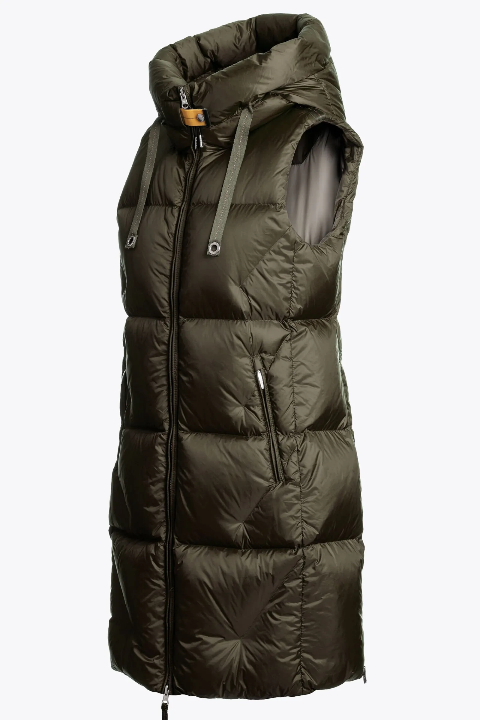 Parajumpers Gilets|Donsjassen-ZULY - GILET MET CAPUCHON OLIVE GREY