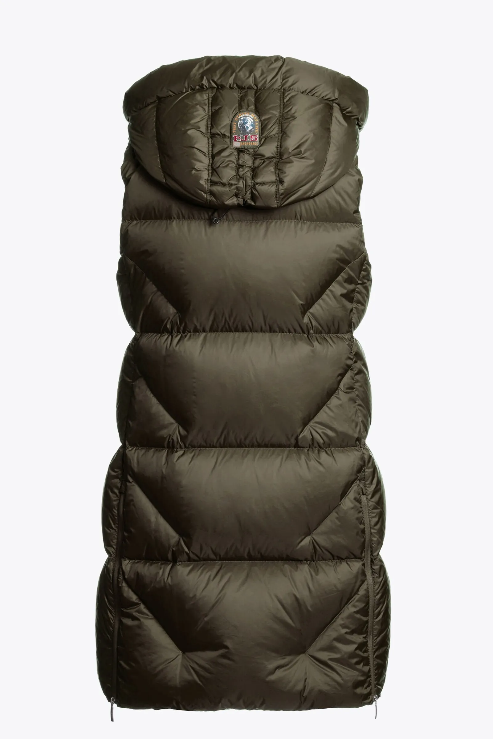 Parajumpers Gilets|Donsjassen-ZULY - GILET MET CAPUCHON OLIVE GREY